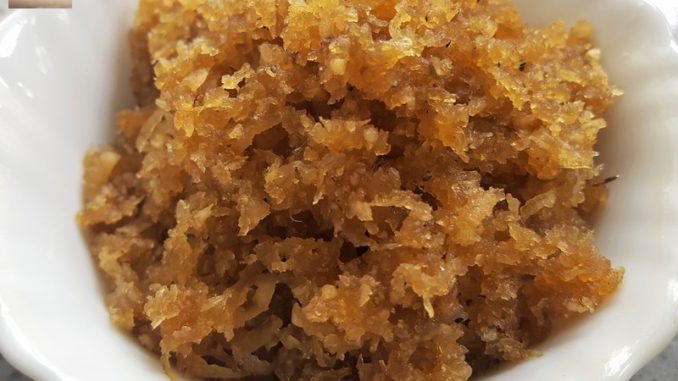 Coconut - Sugarcane Jaggery Filling 04 Coconut Sugarcane Jaggery Filling for pancakes