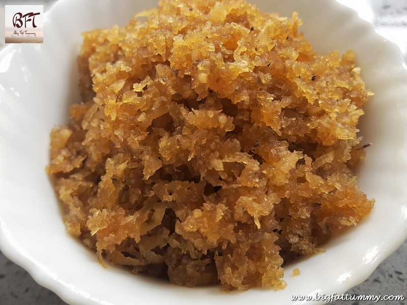 Coconut Sugarcane Jaggery Filling for pancakes