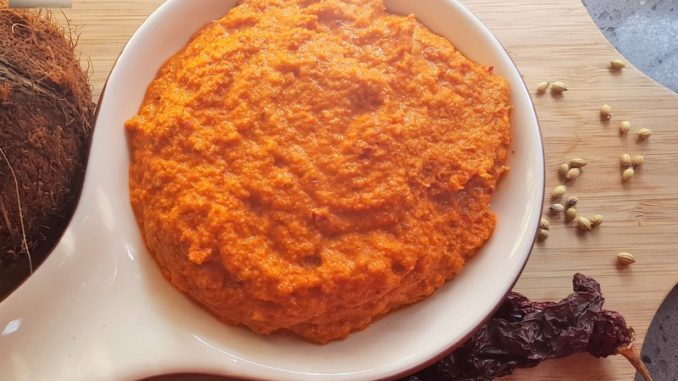 Goan Red Coconut Chutney 04 Goan Red Coconut Chutney