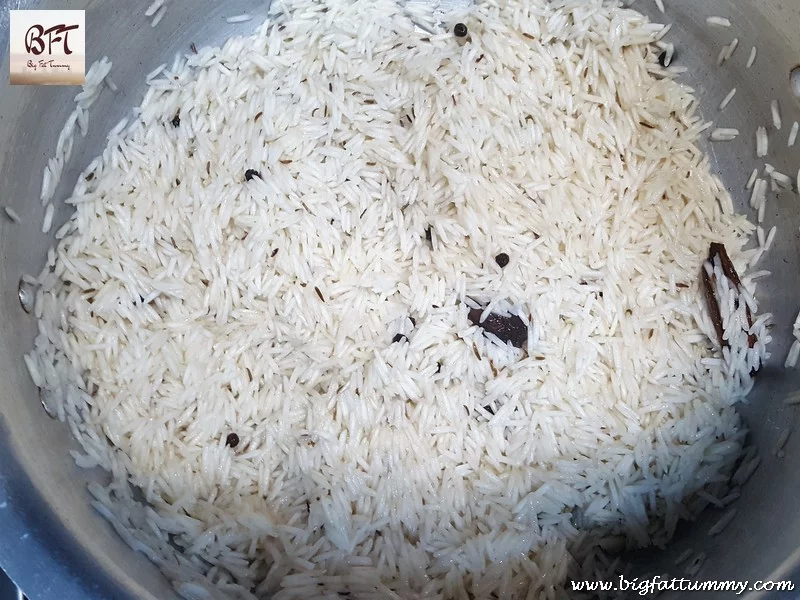 Preparation of Green Prawn Pulao