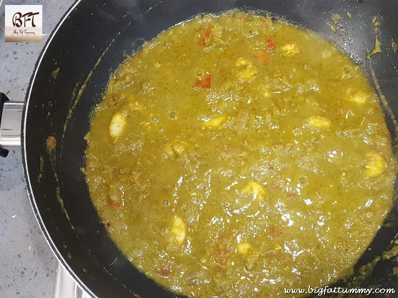 Preparation of Green Prawn Pulao