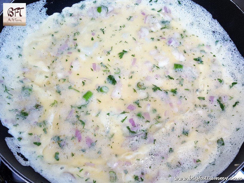 Preparation of Goan Omlette Kodi (curry)