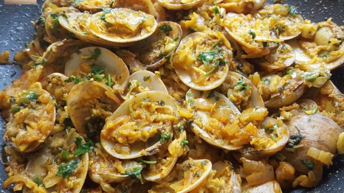 ShellFish Sukkem (Goan preparation of Clams / Kube / Tisryo)