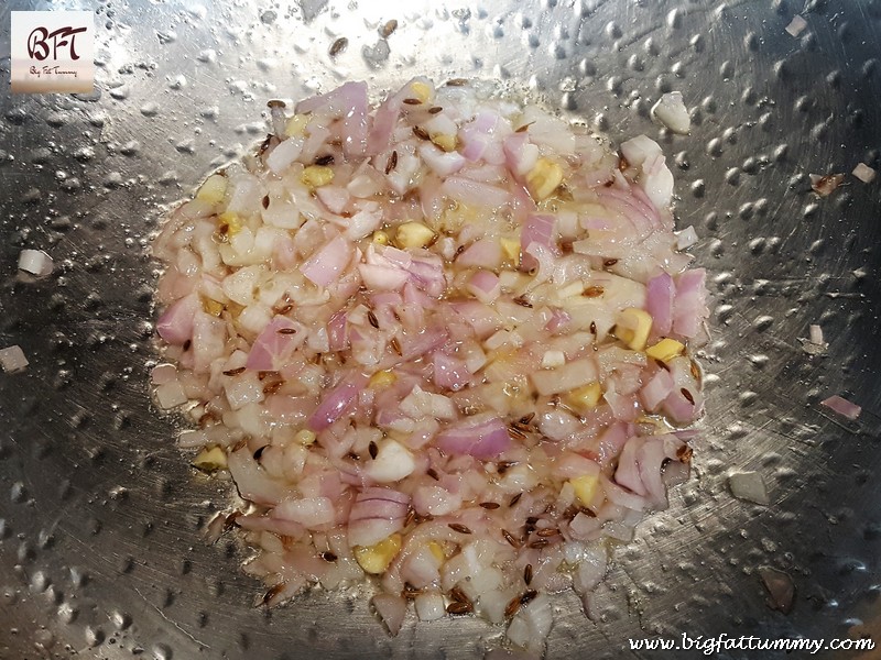 Preparation of Tamde Patol Bhaji (red amaranth in coconut milk)