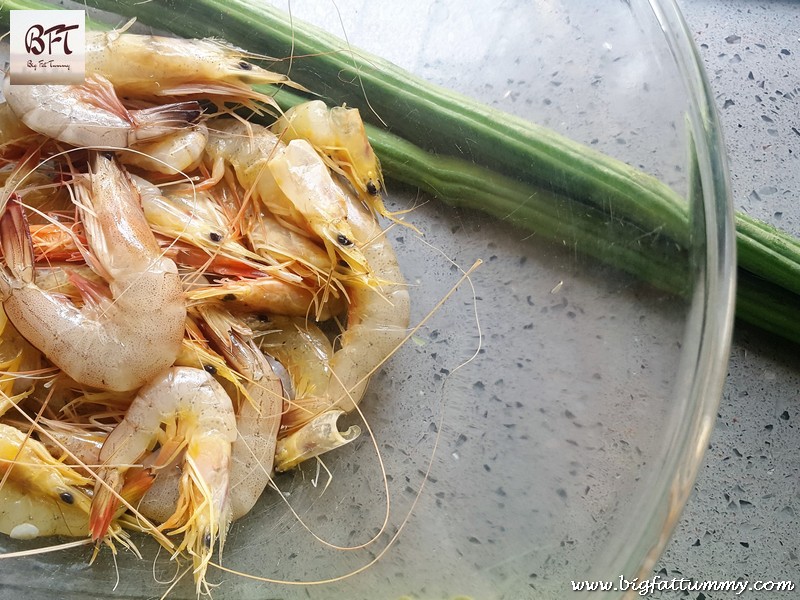 Preparation of Prawn & Drumstick Curry