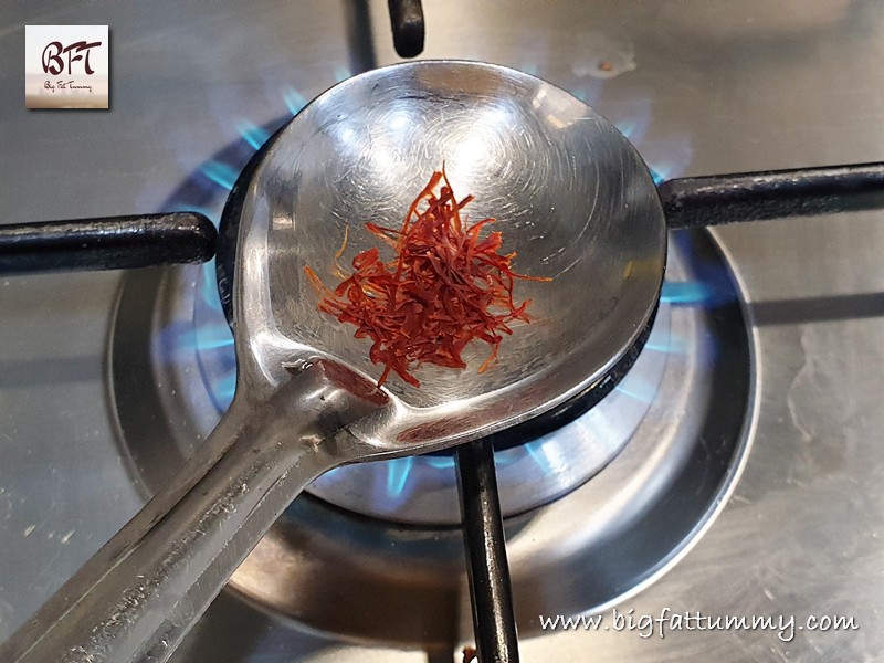 Preparation of Kesar Elaichi Malai Peda