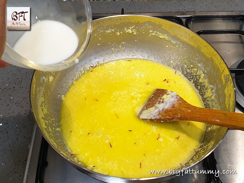 Preparation of Kesar Elaichi Malai Peda