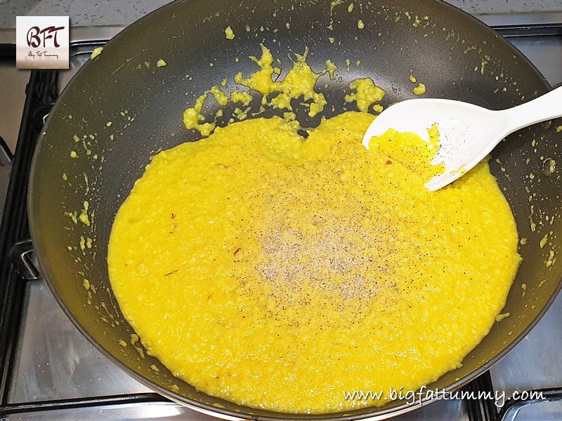 Preparation of Kesar Elaichi Malai Peda