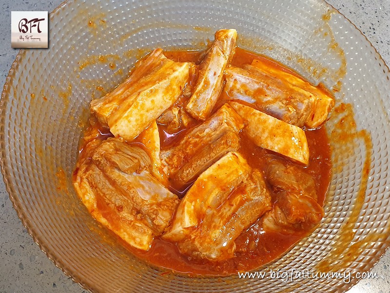 Preparation on Pan Fried Pork Spare Ribs