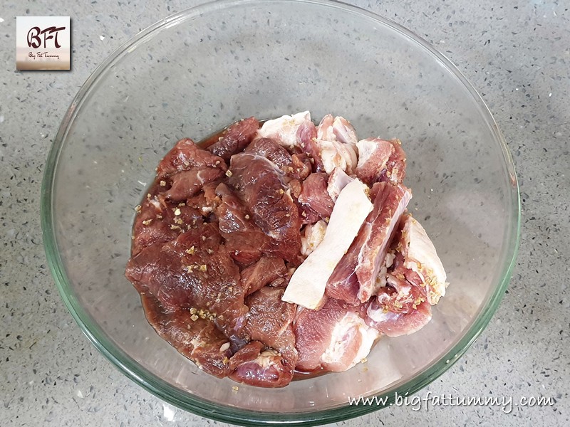 Preparation of Pork & Beef Masala