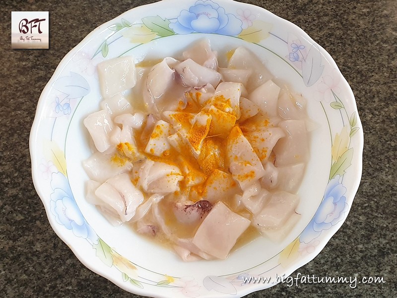 Preparation of Squid Chilly Fry