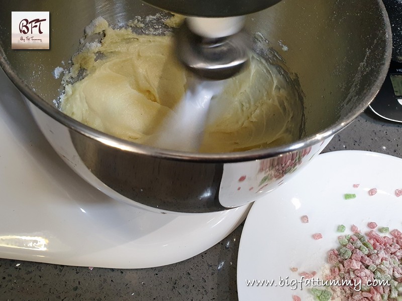 Making of a Tutti Fruti Cake