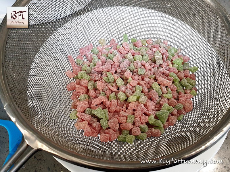 Making of a Tutti Fruti Cake