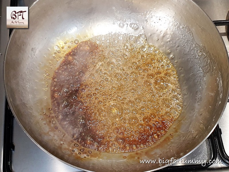 Making of Caramel for Cakes