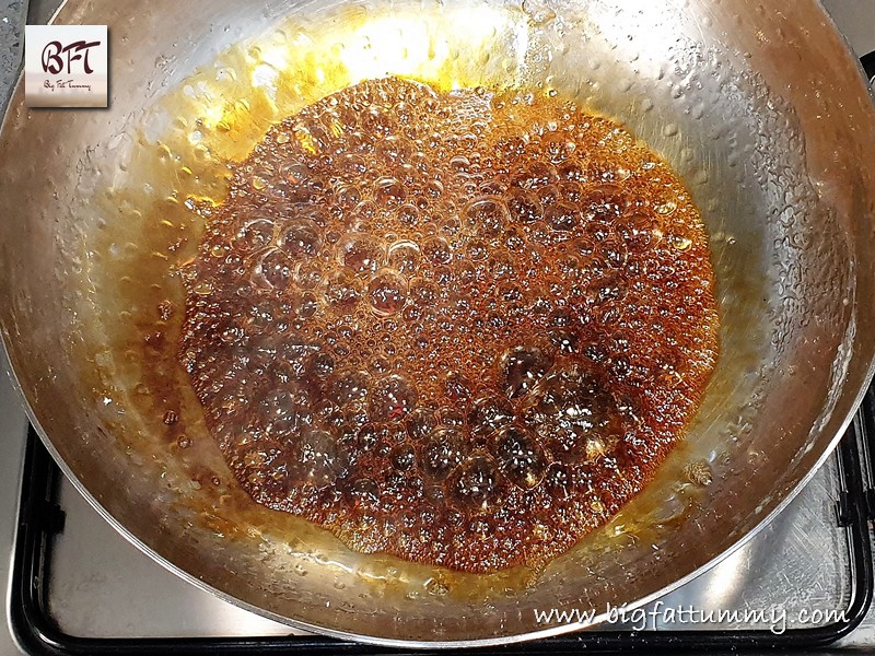 Making of Caramel for Cakes