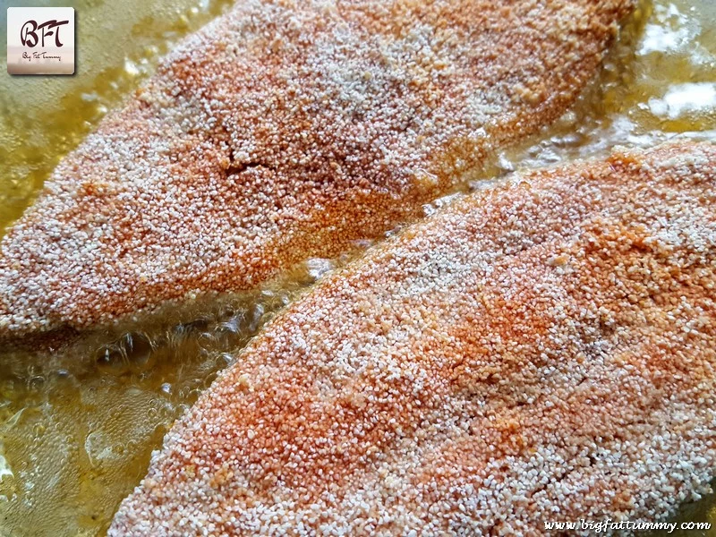 Preparation of Black Pomfret Masala Rawa Fried