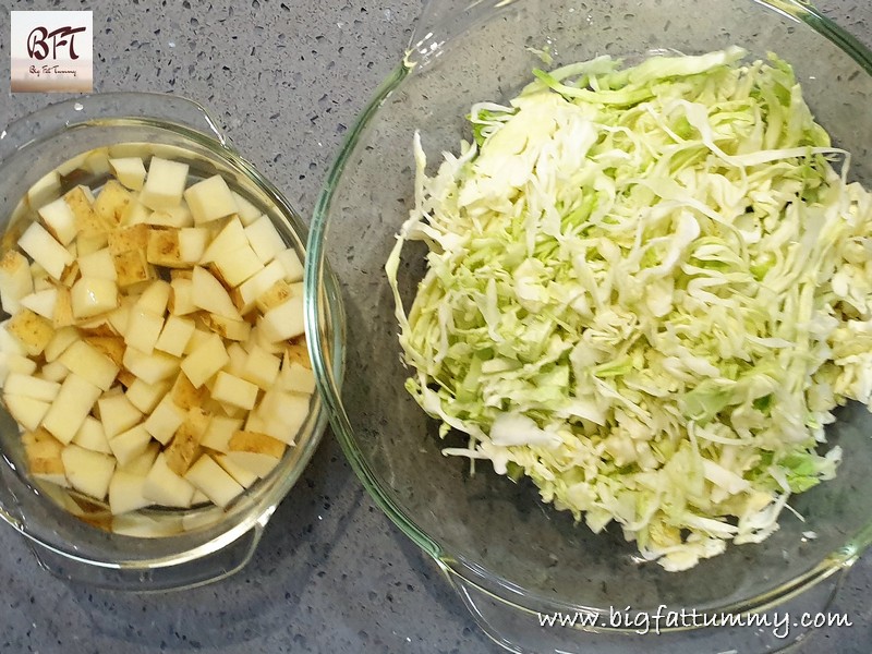 Making of Cabbage & Potato Bhaji - Goan Soup Style