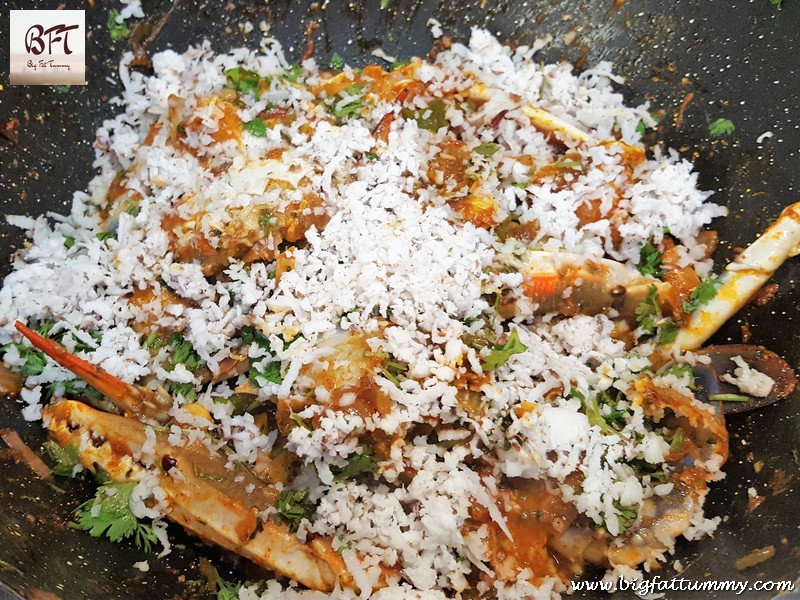 Preparation of Crab Masala Sukkem