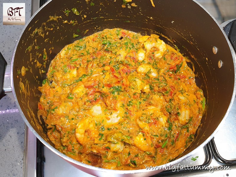 Preparation of Prawn Pulao