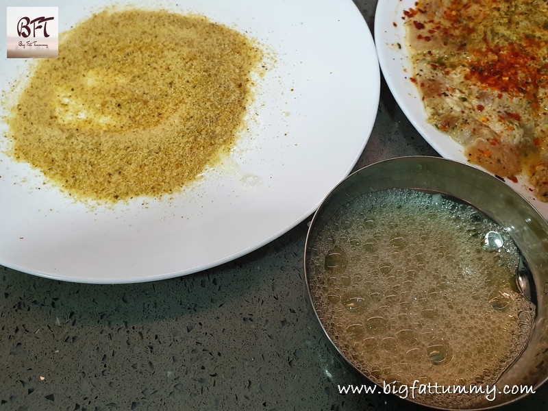 Making of Crumb Fried Chicken Steaks