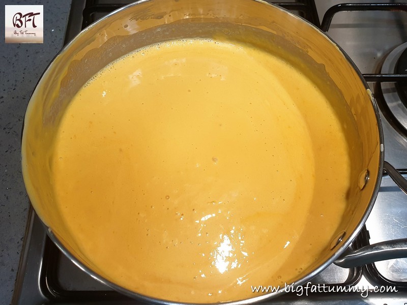 Making of Eggless Mango Pudding