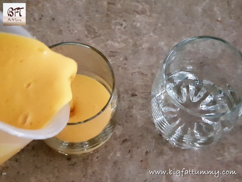 Making of Eggless Mango Pudding