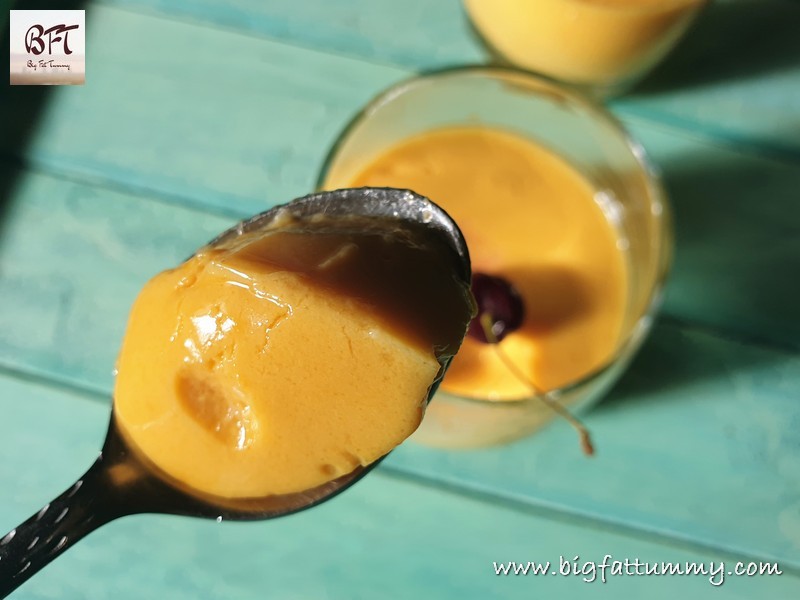 Eggless Mango Pudding