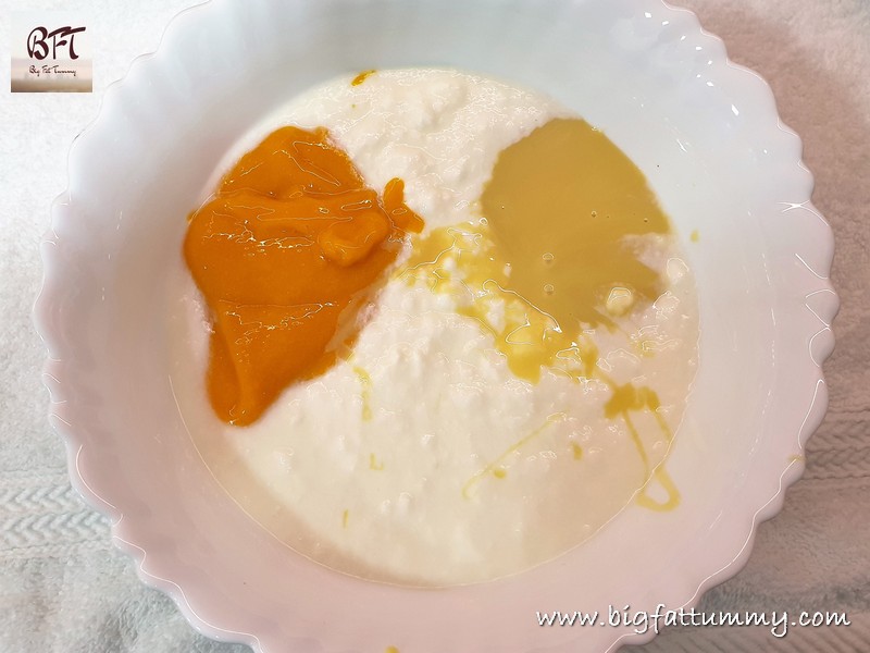 Preparation of Steamed Mango Yoghurt Pudding