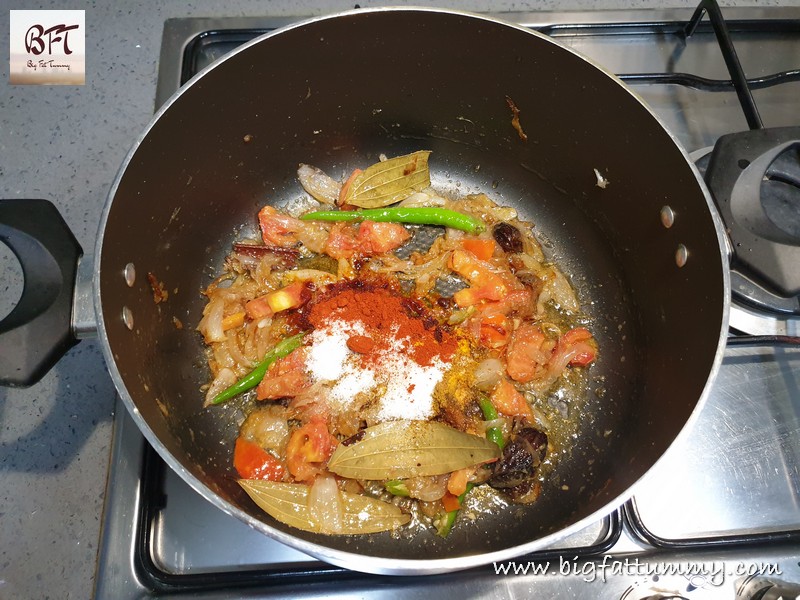 Preparation of Chick Pea Pulao