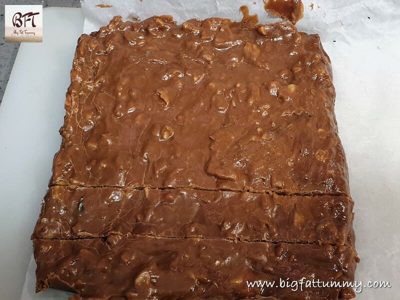 Making of Choco Walnut Fudge