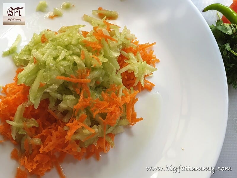 Making of Cucumber Carrot Raita