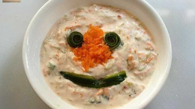 Cucumber Carrot Raita