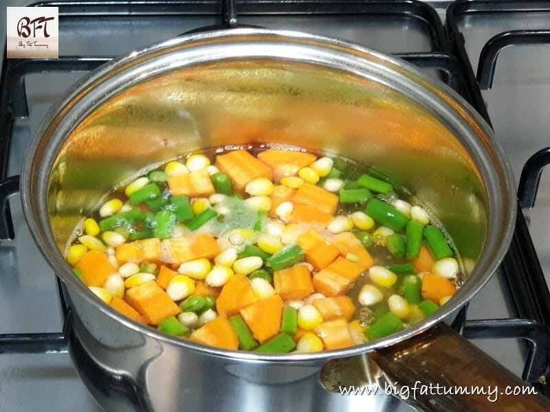 Making of Mixed Vegetable Mayo Salad