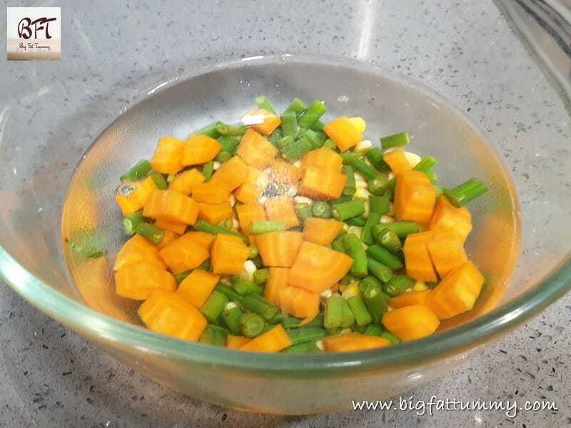 Making of Mixed Vegetable Mayo Salad