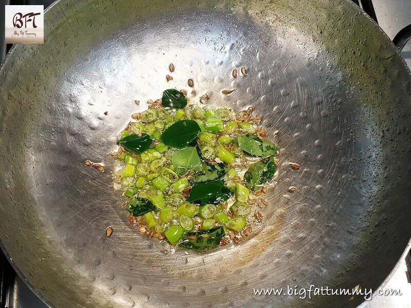 Preparation of Chawli Sukkem - Black Eyed Pea