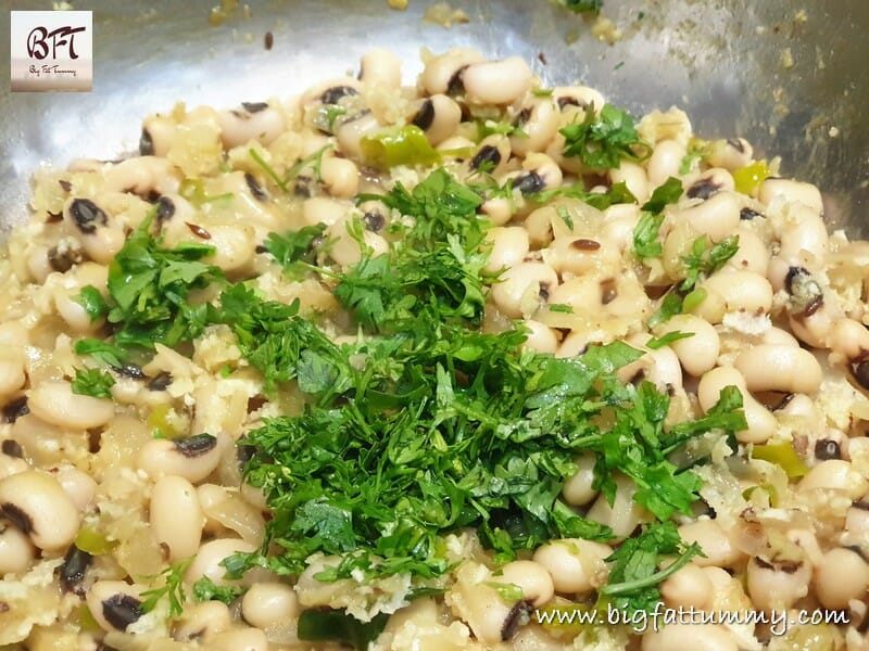 Preparation of Chawli Sukkem - Black Eyed Pea