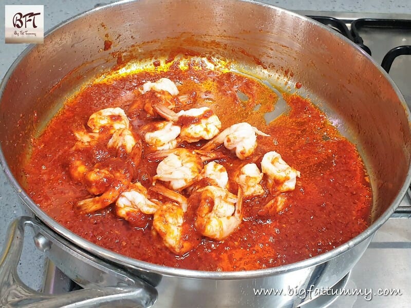 Making of Prawns Masala Fried