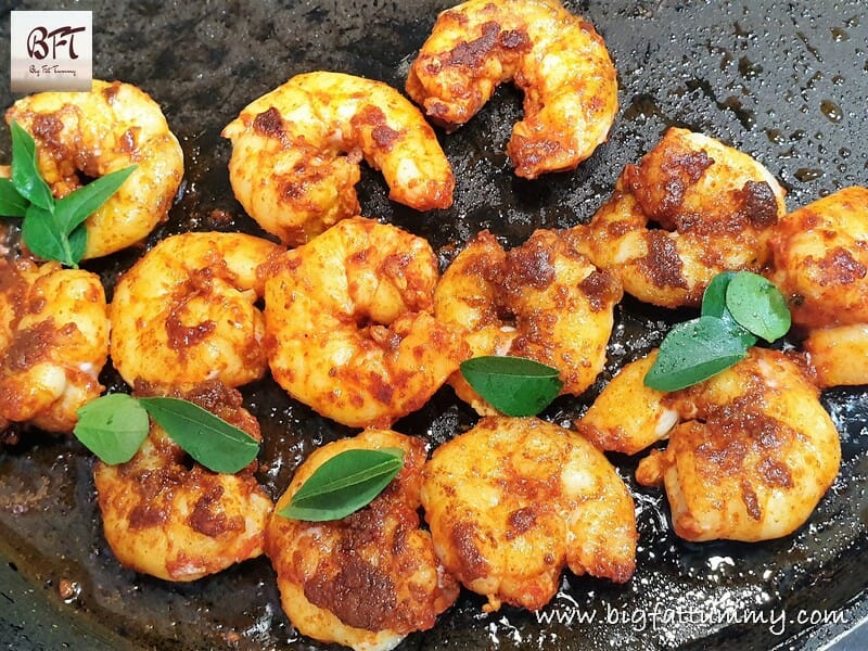 Making of Quick Prawn Masala Fried