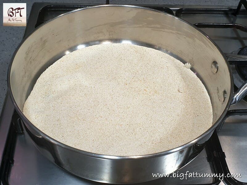 Preparation of Rawa Upma