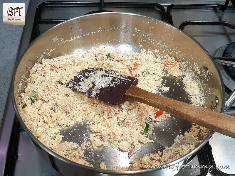 Preparation of Rawa Upma