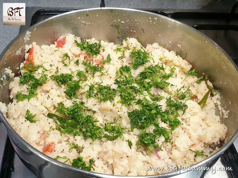 Preparation of Rawa Upma