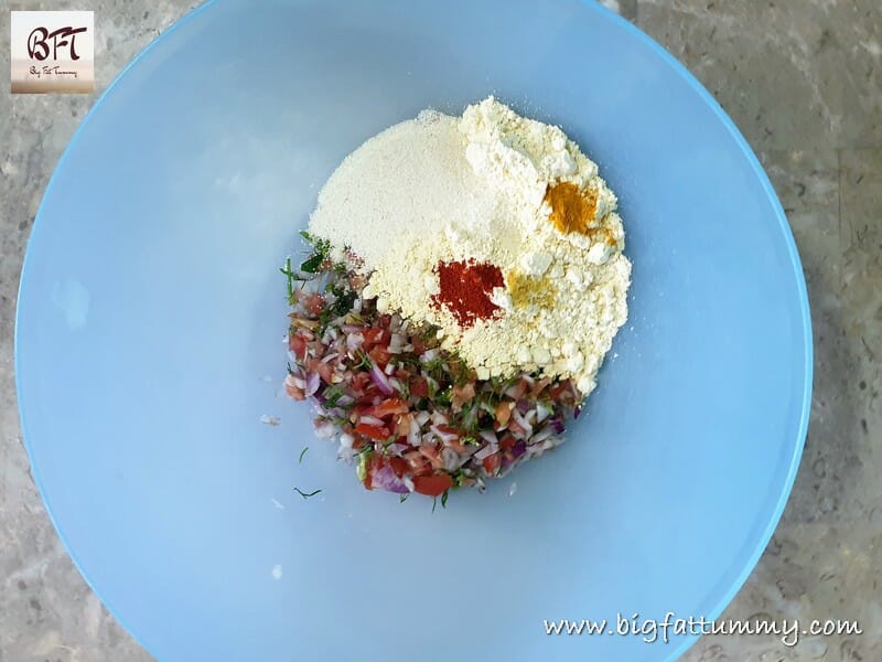 Making of Tomato Omlette / Besan Cheela