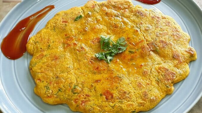 Tomato Omlette 06 Tomato Omlette / Besan Cheela
