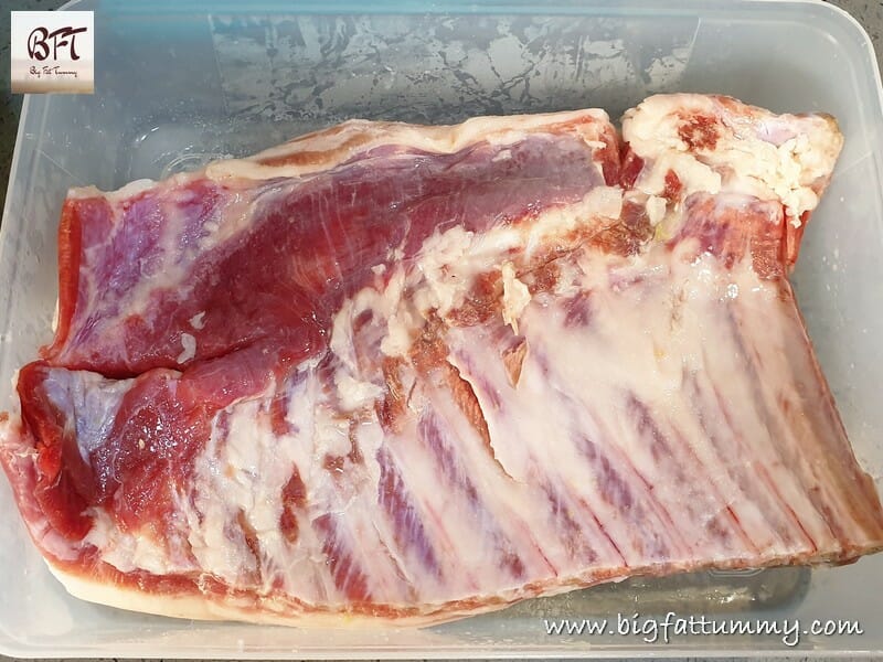 Making of Baked Pork Rib Rack