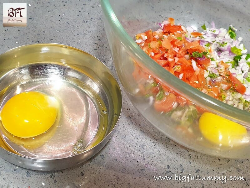 Making of a Bread Egg Omlette