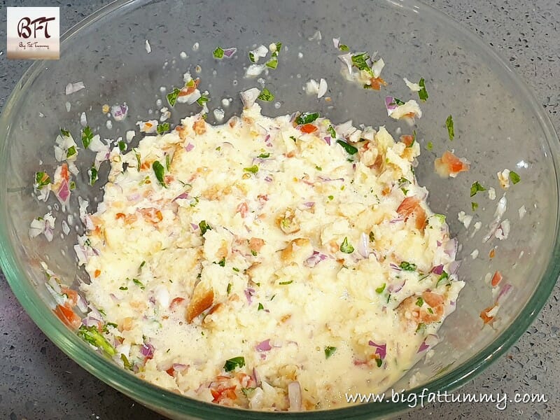 Making of a Bread Egg Omlette