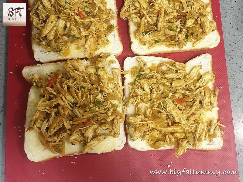 Making of Chicken Chilly Fry Sandwich