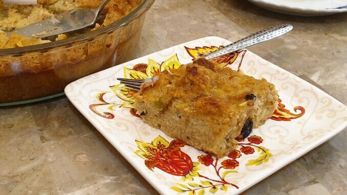 Hot Cross Bun Pudding