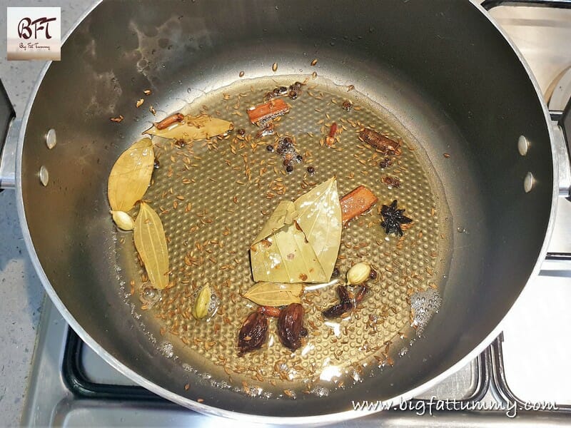 Preparation of One Pot Vegetable Pulao