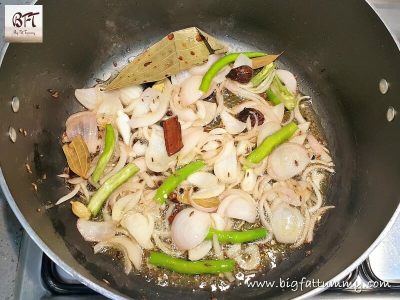 Preparation of One Pot Vegetable Pulao